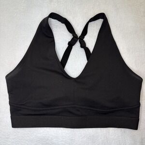 Fabletics Black Sports Bra Large Rear Adjustable Straps